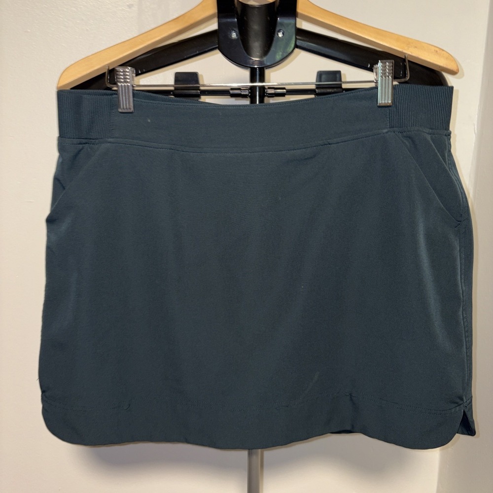 32 Degrees Cool Skort Womens L Green Excellent Ribbed Waist Athletic Tennis Golf